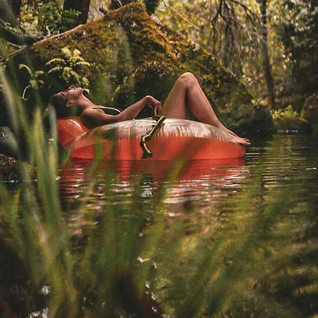 Ferienhaus Wylde Roots River House - With Natural River Swimming Pools *